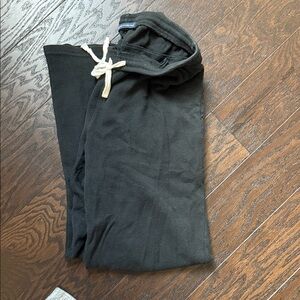 Charcoal Brandy Waffle Knit Sweatpants-open leg